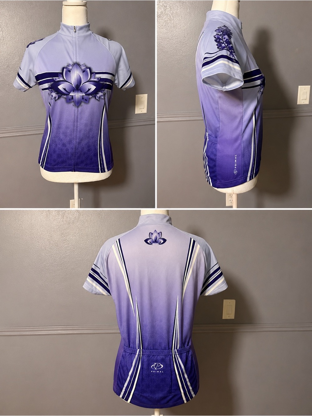 Primal Women’s Lavender Gradient Short-Sleeve Cycling Jersey